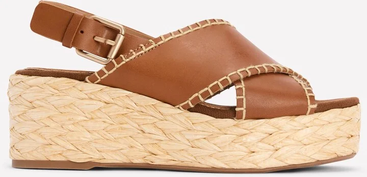 Cross Strap Espadrille, Tan