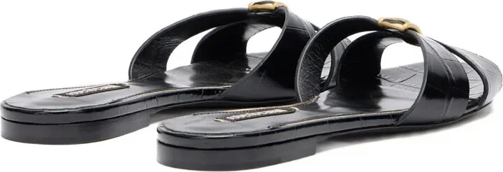 Cross-Strap Jewel-Embellished Flat Sandals - Image 4
