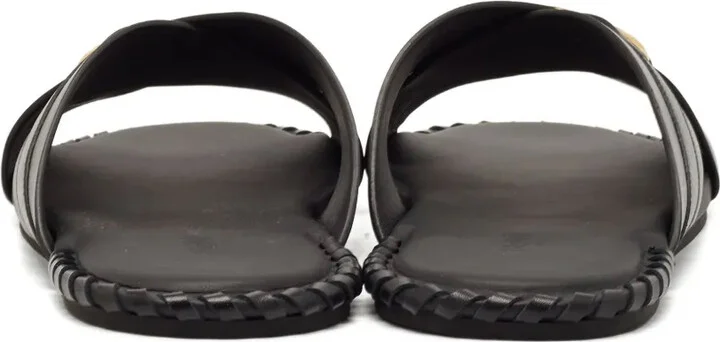 Cross-Strap Leather Sandals - Image 3