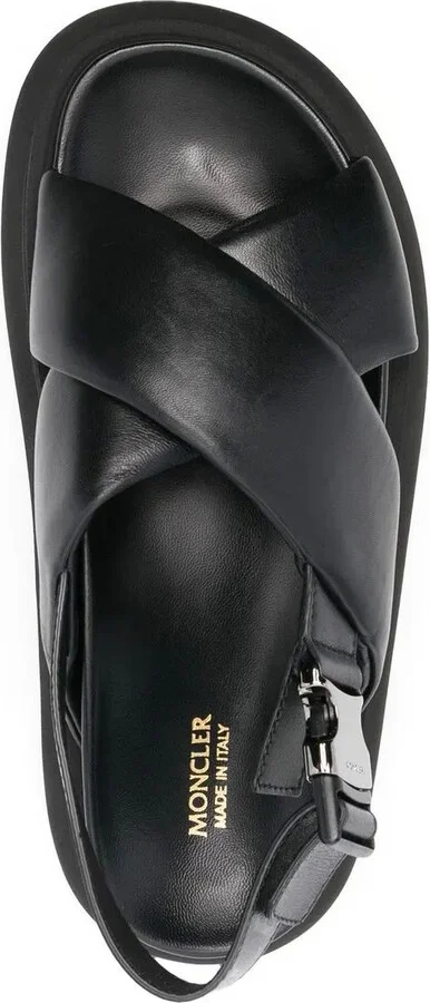 Cross-Strap Leather Sandals - Image 4