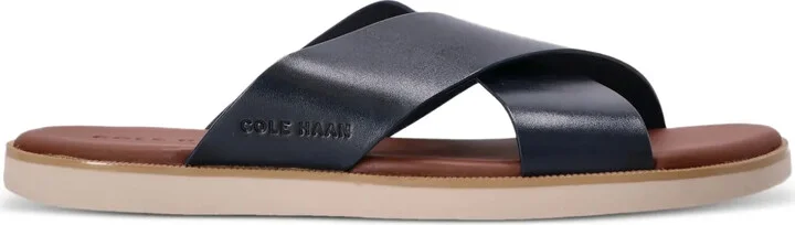 Cross-Strap Leather Sandals