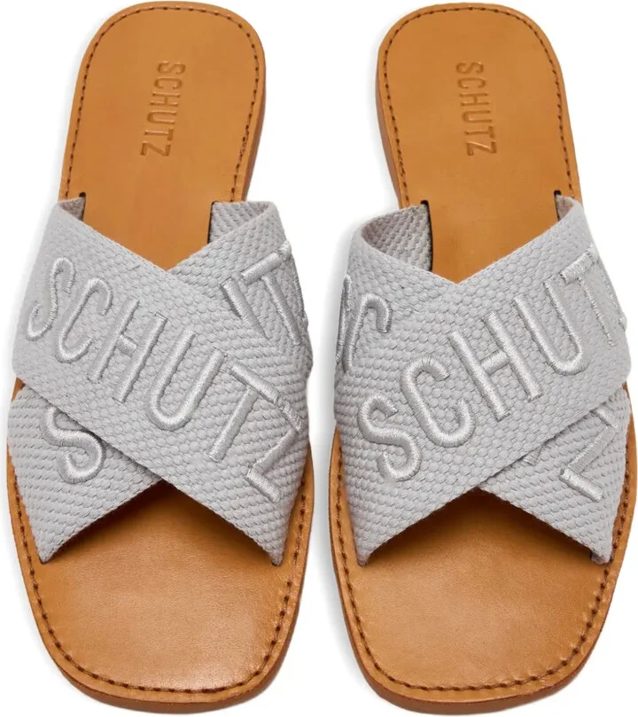 Cross-Strap Logo Sandals - Image 2