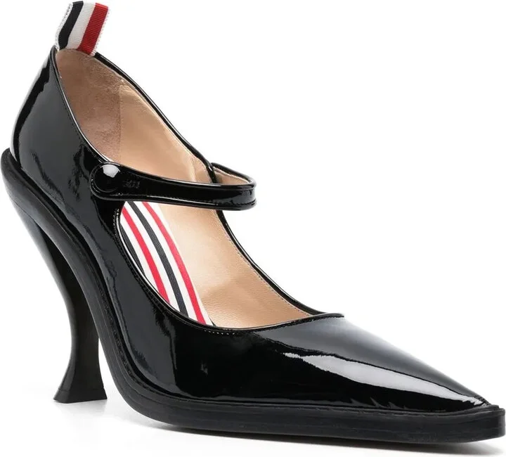 Cross-Strap Mary-Jane Patent Pumps - Image 2