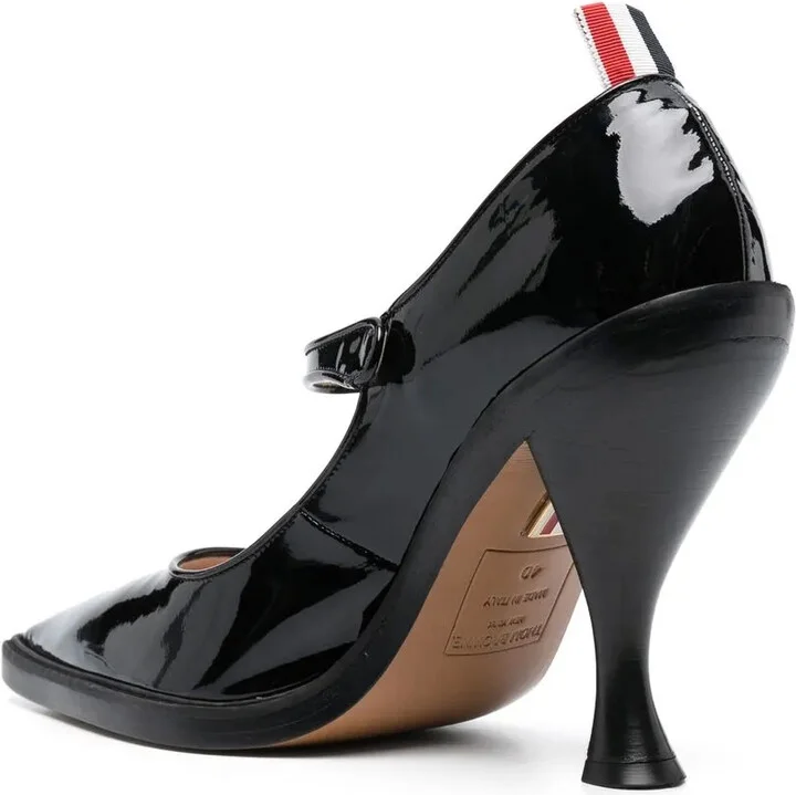 Cross-Strap Mary-Jane Patent Pumps - Image 3