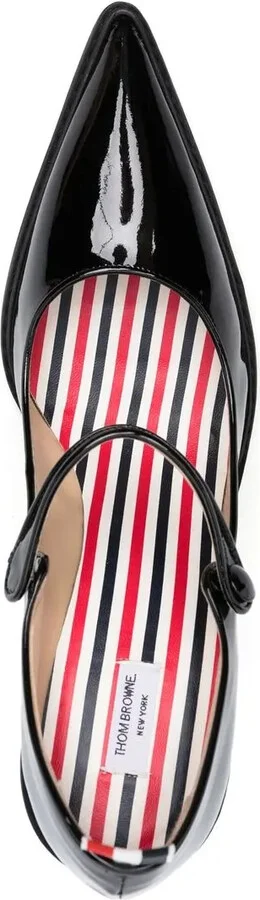 Cross-Strap Mary-Jane Patent Pumps - Image 4