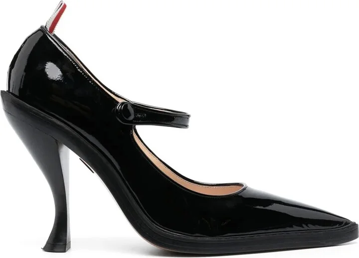 Cross-Strap Mary-Jane Patent Pumps
