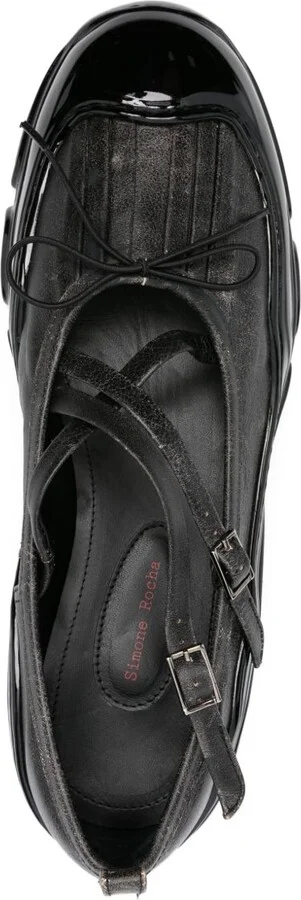 Cross-Strap Patent-Toe Sneakerinas - Image 4