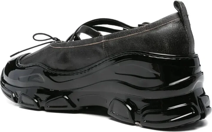 Cross-Strap Patent-Toe Sneakers - Image 3