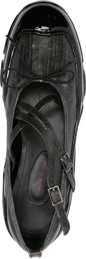 Cross-Strap Patent-Toe Sneakers - Image 4