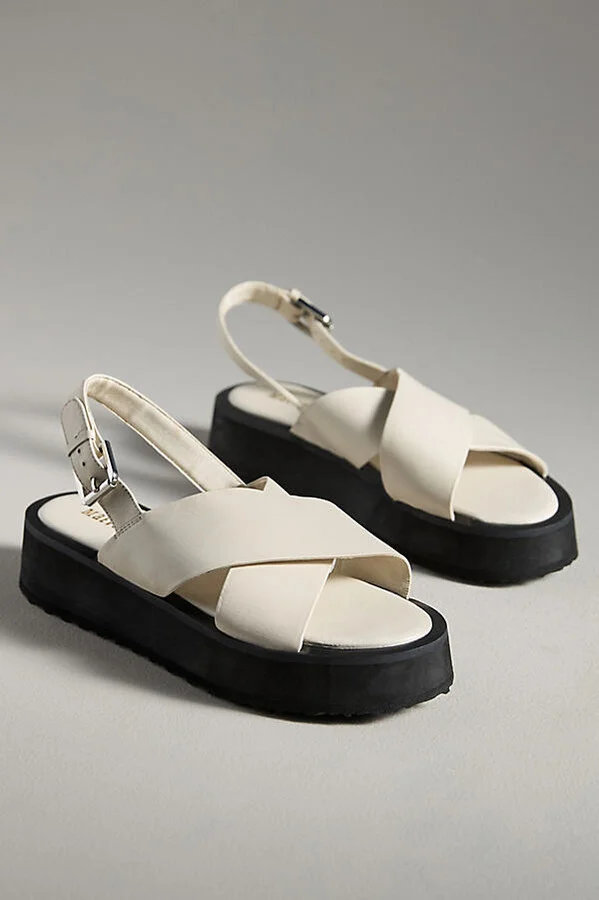 Cross-Strap Platform Sandals - Image 2