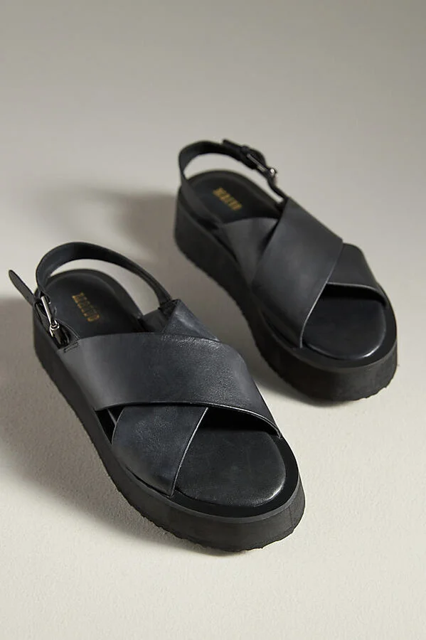 Cross-Strap Platform Sandals - Image 2