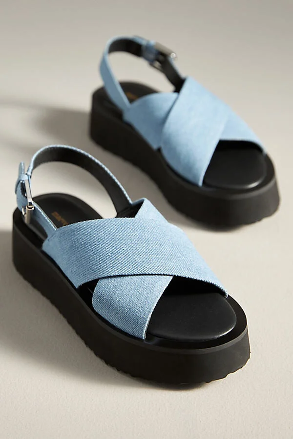 Cross-Strap Platform Sandals - Image 2