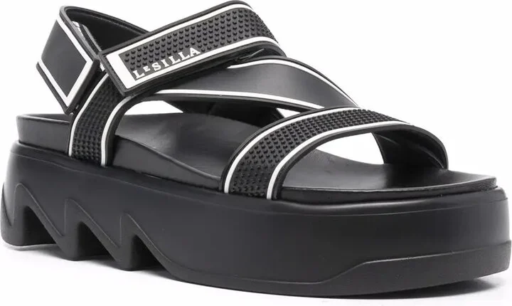 Cross-Strap Platform Sandals - Image 2