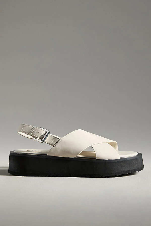 Cross-Strap Platform Sandals