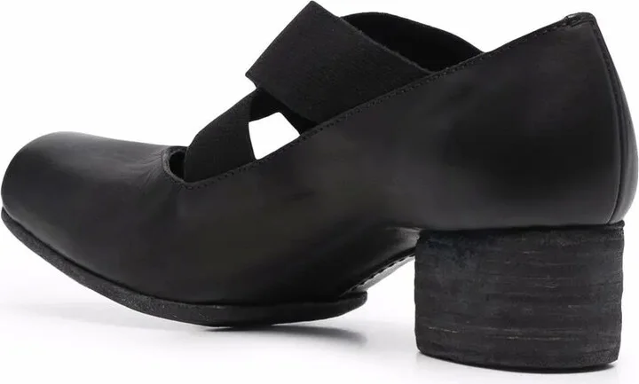 Cross-Strap Square Toe Pumps - Image 3
