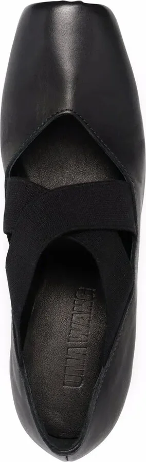 Cross-Strap Square Toe Pumps - Image 4