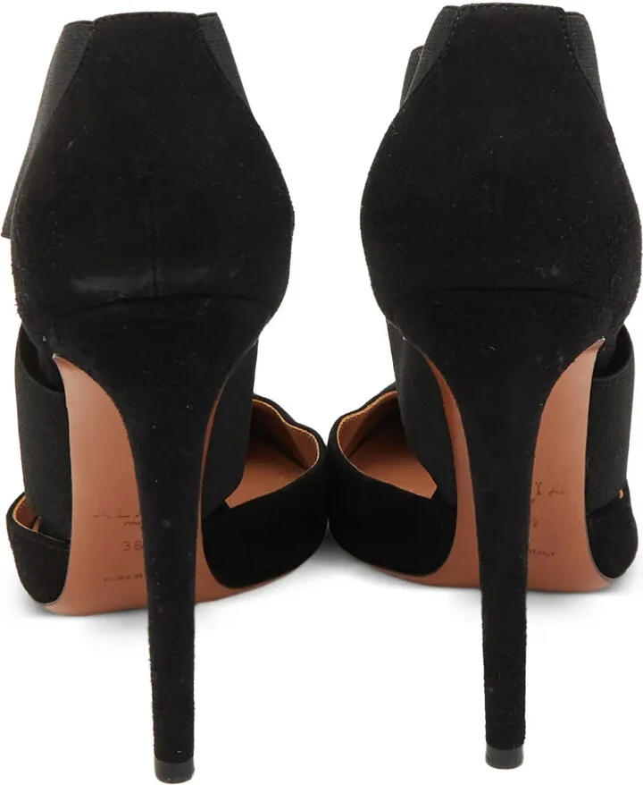 Cross-Strap Suede Pumps - Image 3