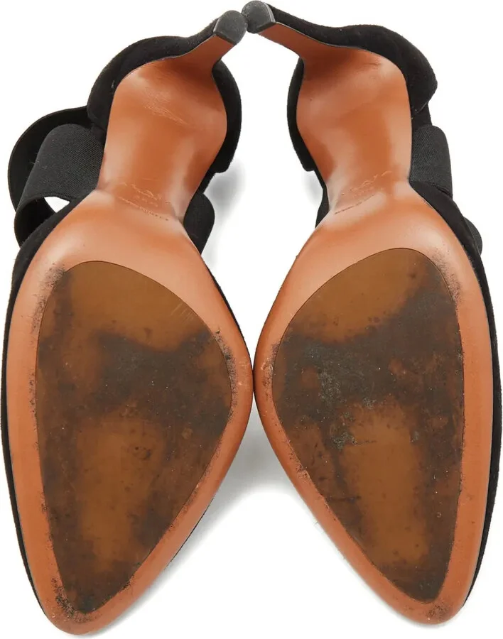 Cross-Strap Suede Pumps - Image 4