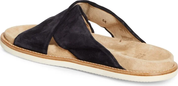 Cross Strap Suede Slide Sandal - Image 2