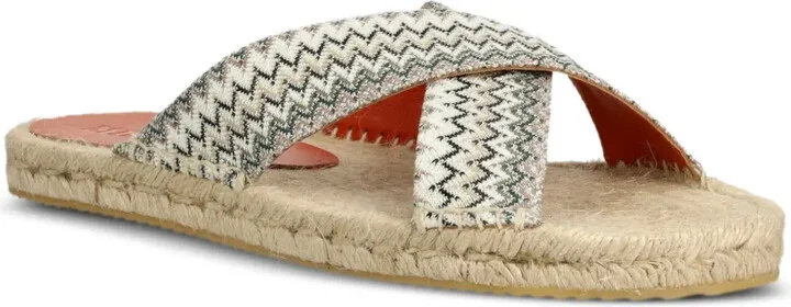 Cross-Strap Woven Slides - Image 2