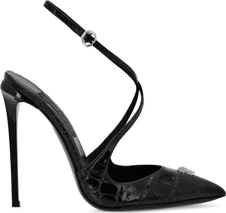 Crossing Crocco-print pumps