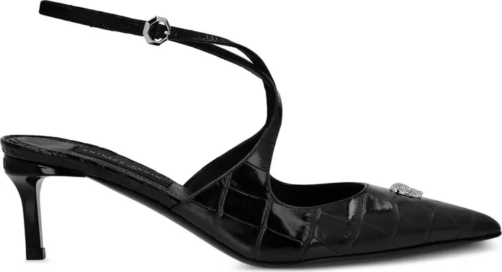 Crossing Crocco-print pumps