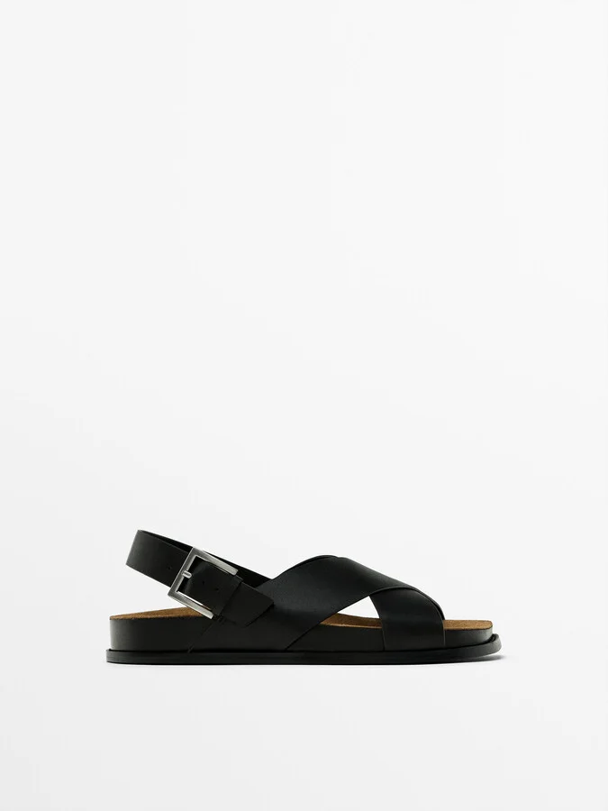 Crossover Buckle Sandals