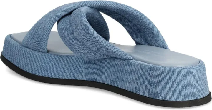 Crossover Denim-Effect Sandals - Image 4
