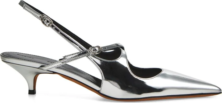 Crossover Kitten Heel Slingback Pump - Image 3