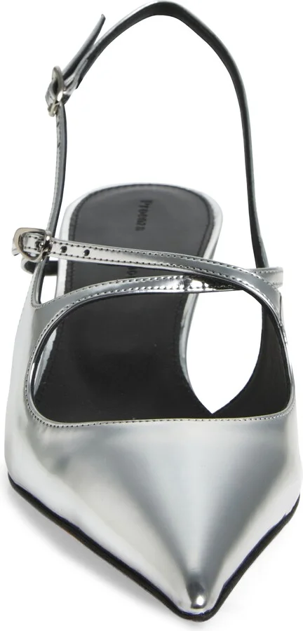 Crossover Kitten Heel Slingback Pump - Image 4