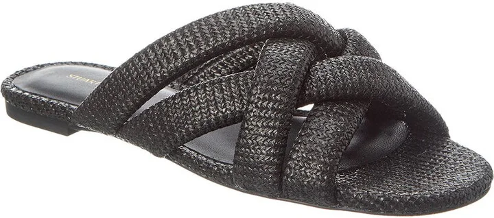 Crossover Raffia Slide
