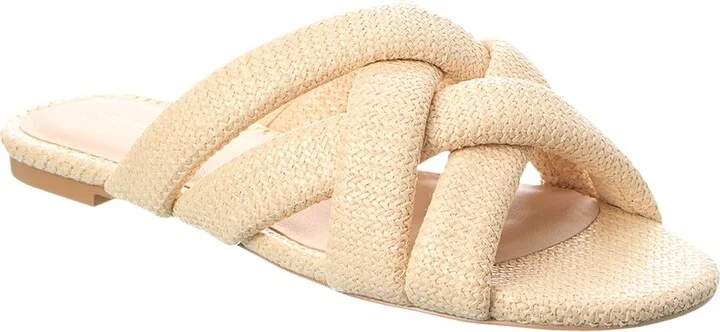 Crossover Raffia Slide