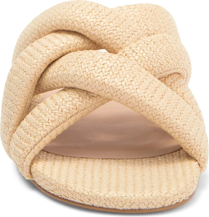Crossover Raffia Slide Sandal - Image 3