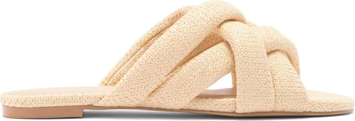 Crossover Raffia Slide Sandal - Image 4