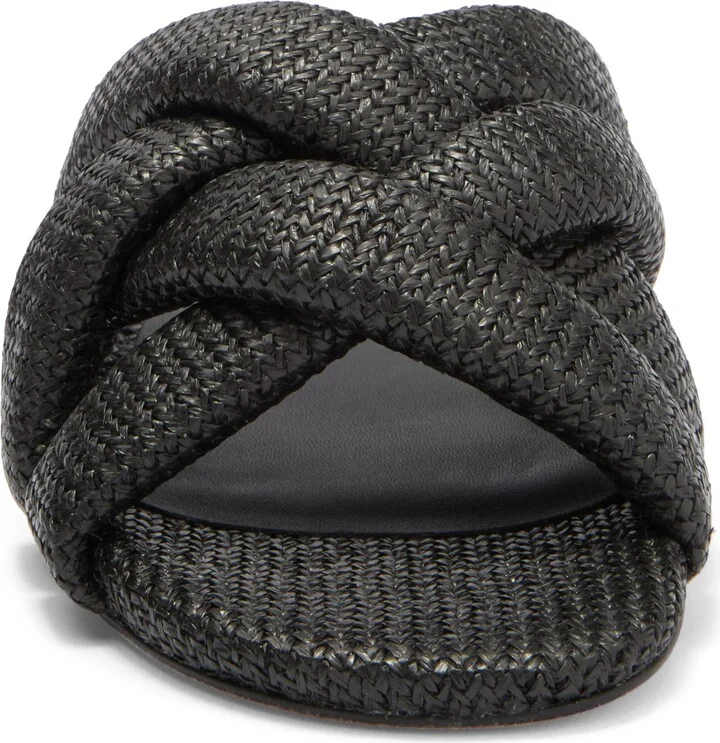 Crossover Raffia Slide Sandal - Image 9