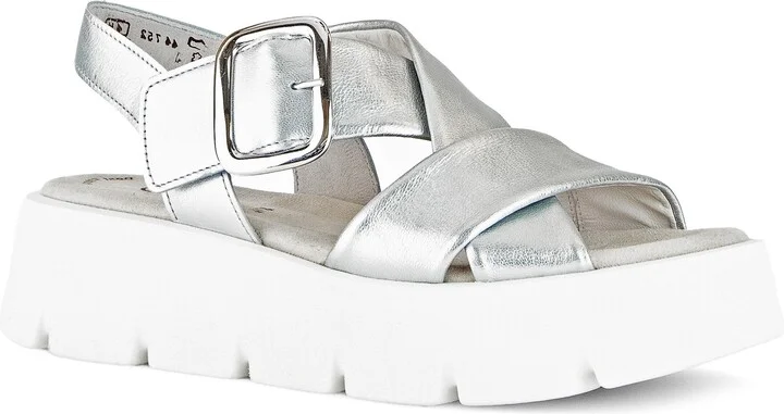 Crossover Slingback Wedge Sandal