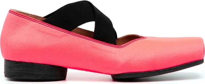 Crossover-Strap Ballerina Shoes