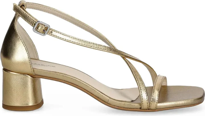 Crossover Strap Block-Heel Sandals