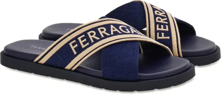 Crossover-Strap Cotton Sandals - Image 2