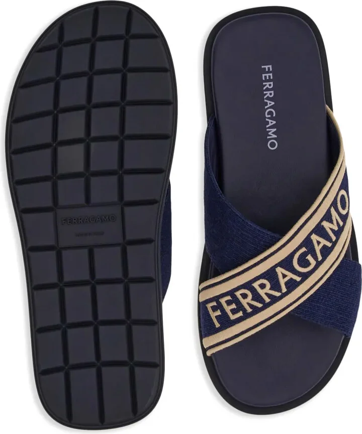 Crossover-Strap Cotton Sandals - Image 5