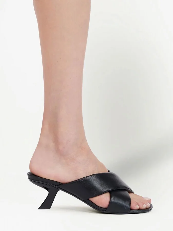Crossover-Strap Lambskin Mules - Image 5