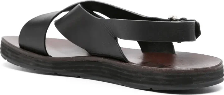 Crossover-Strap Leather Sandals - Image 3