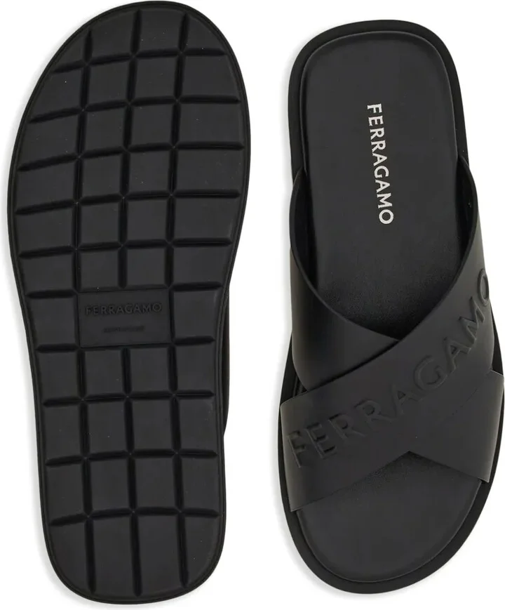 Crossover-Strap Leather Sandals - Image 5