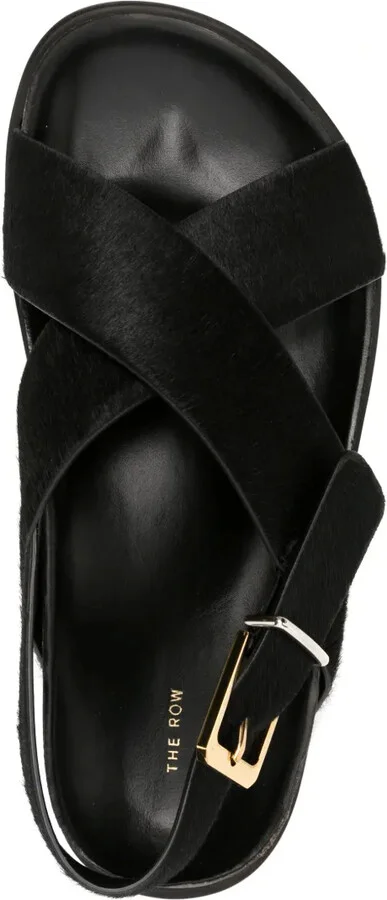 Crossover-Strap Leather Sandals - Image 4