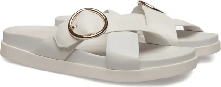 Crossover-Strap Leather Sandals - Image 2