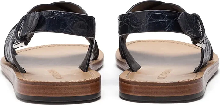 Crossover-Strap Leather Sandals - Image 3