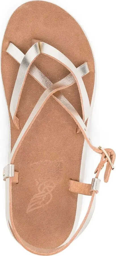Crossover-Strap Leather Sandals - Image 4
