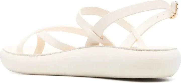 Crossover-Strap Leather Sandals - Image 3