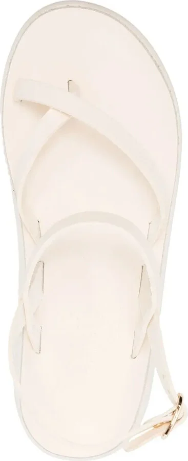 Crossover-Strap Leather Sandals - Image 4
