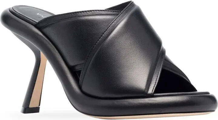 Crossover-Strap Leather Sandals - Image 2